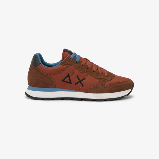 Sneaker Tom in nylon e suede rust