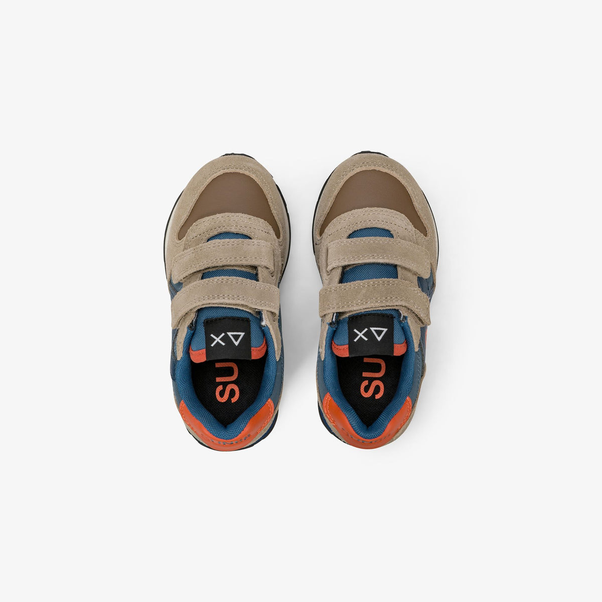 Sneaker Boy's Jaki Bicolor in nylon e suede beige scuro
