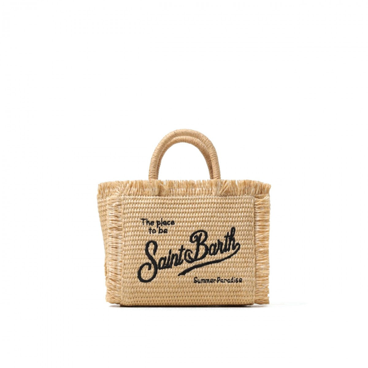 Borsa Vanity Mini Straw Beige