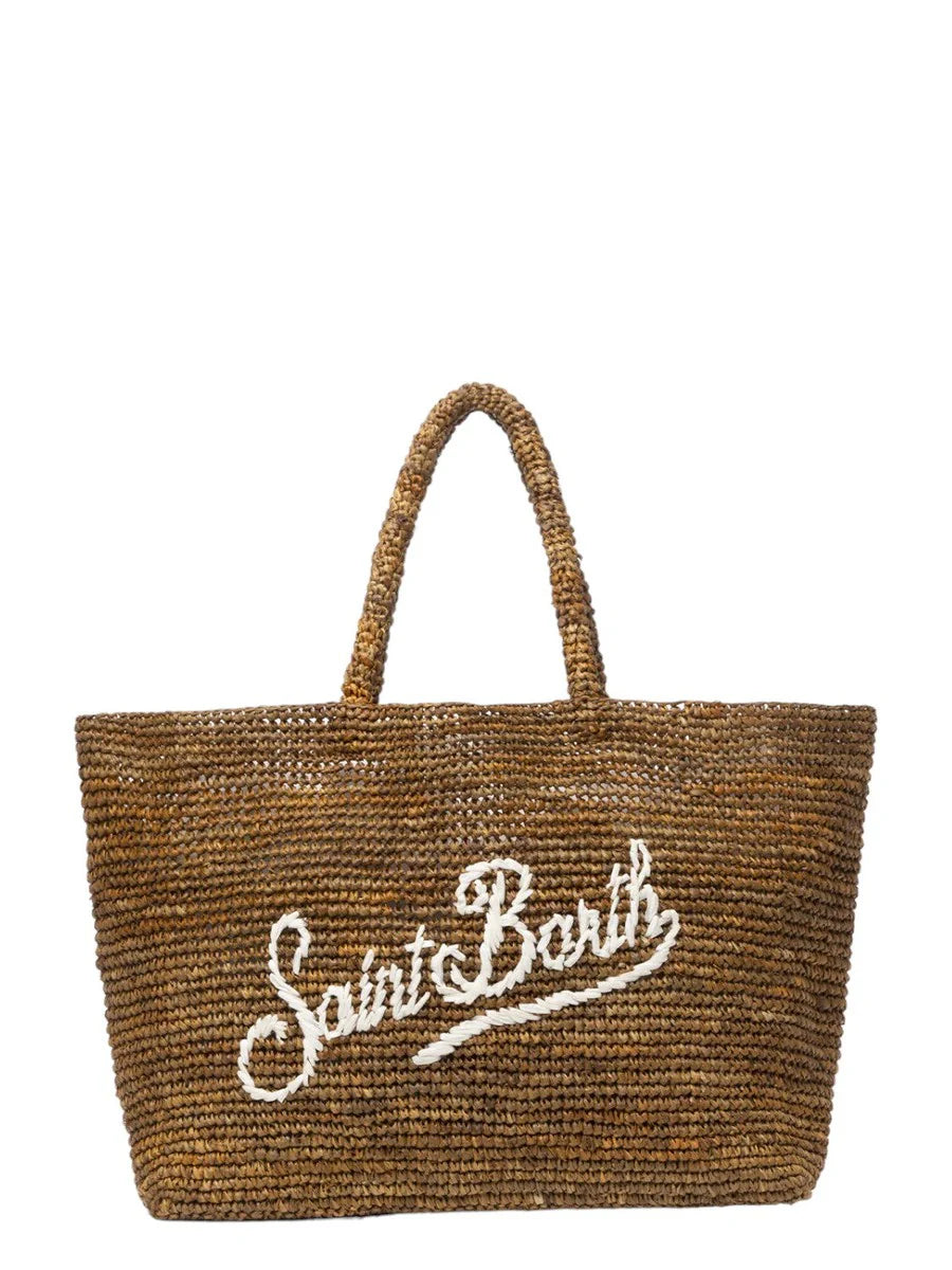 Borsa in Rafia con Custodia in Cotone / Beige