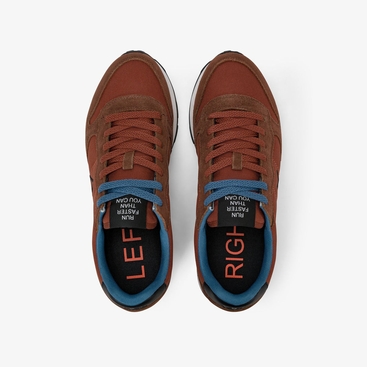 Sneaker Tom in nylon e suede rust