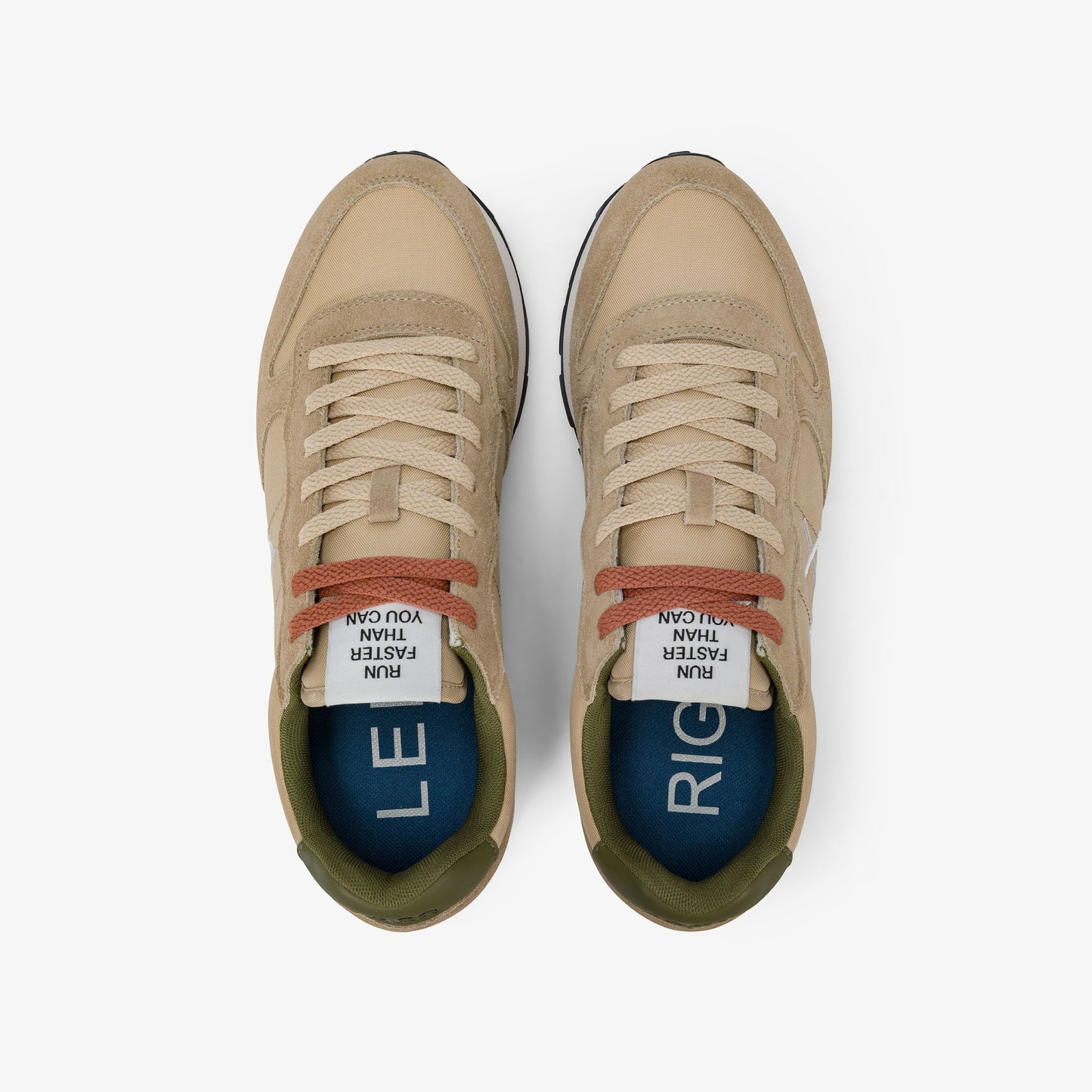 Sneaker Tom in nylon e suede beige