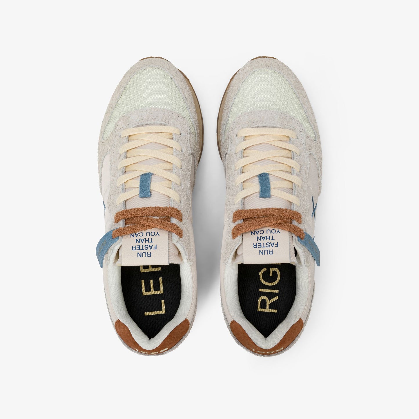 Sneaker Tom Vintage in nylon e suede bianco panna (LIMITED EDITION)