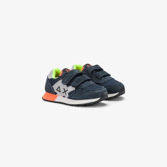 Sneaker Boy's Jaki Fluo in mesh e suede blu navy Sun68 urbanstyle-sneakers