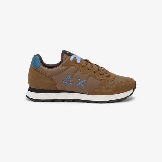 Sneaker Tom in nylon e suede marrone volpe