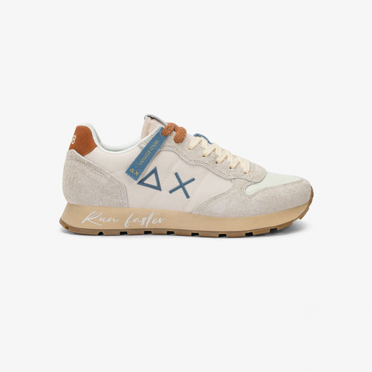 Sneaker Tom Vintage in nylon e suede bianco panna (LIMITED EDITION)