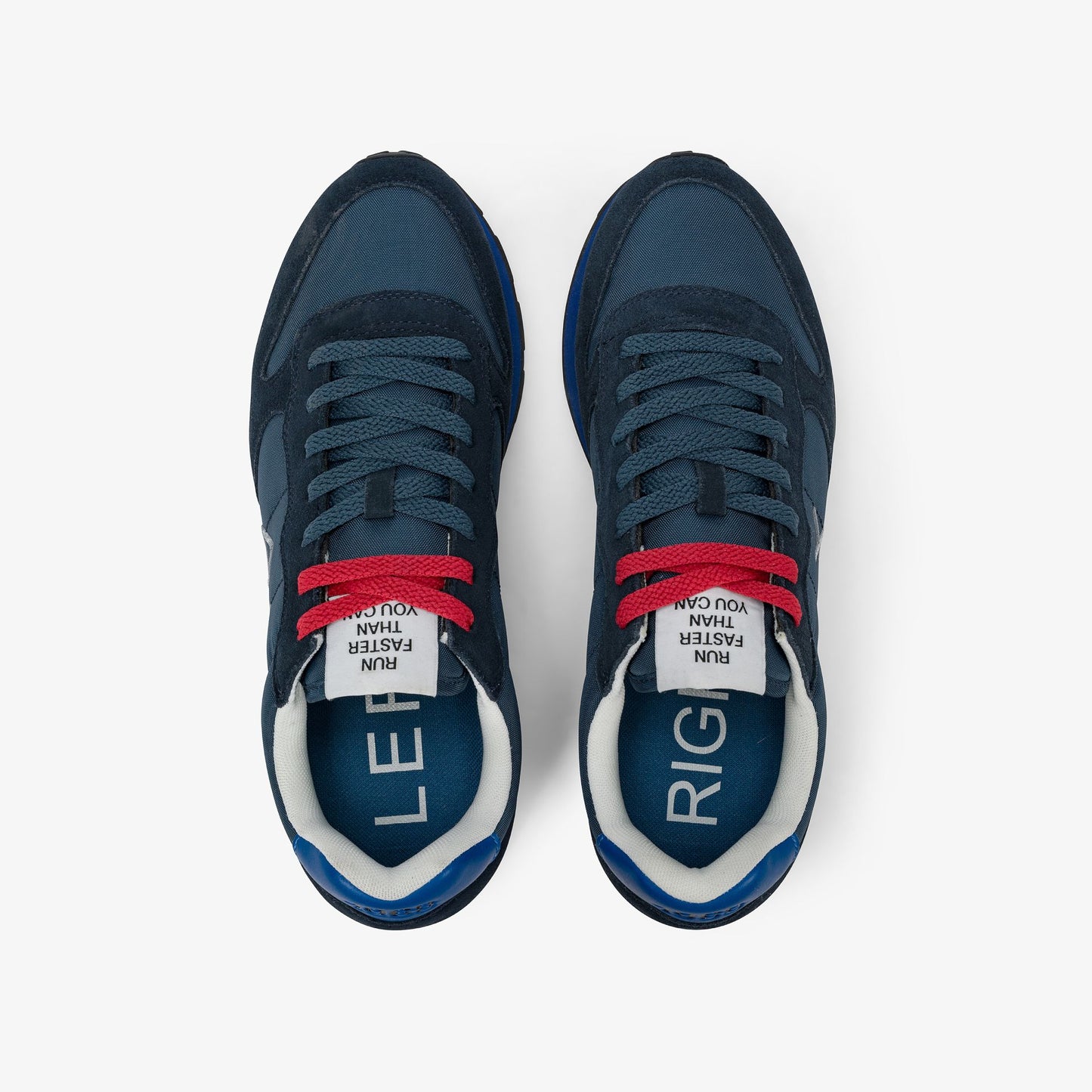 Sneaker Tom in nylon e suede blu navy/blu avio scuro