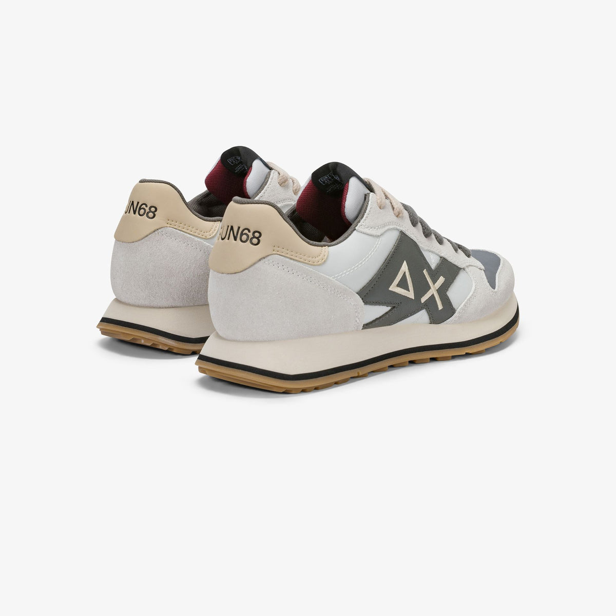 Sneaker Jaki 2.0 Bicolor in suede e nylon grigio ostrica