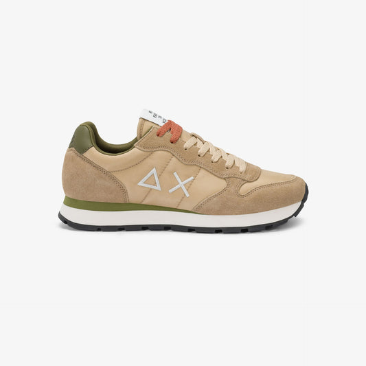 Sneaker Tom in nylon e suede beige