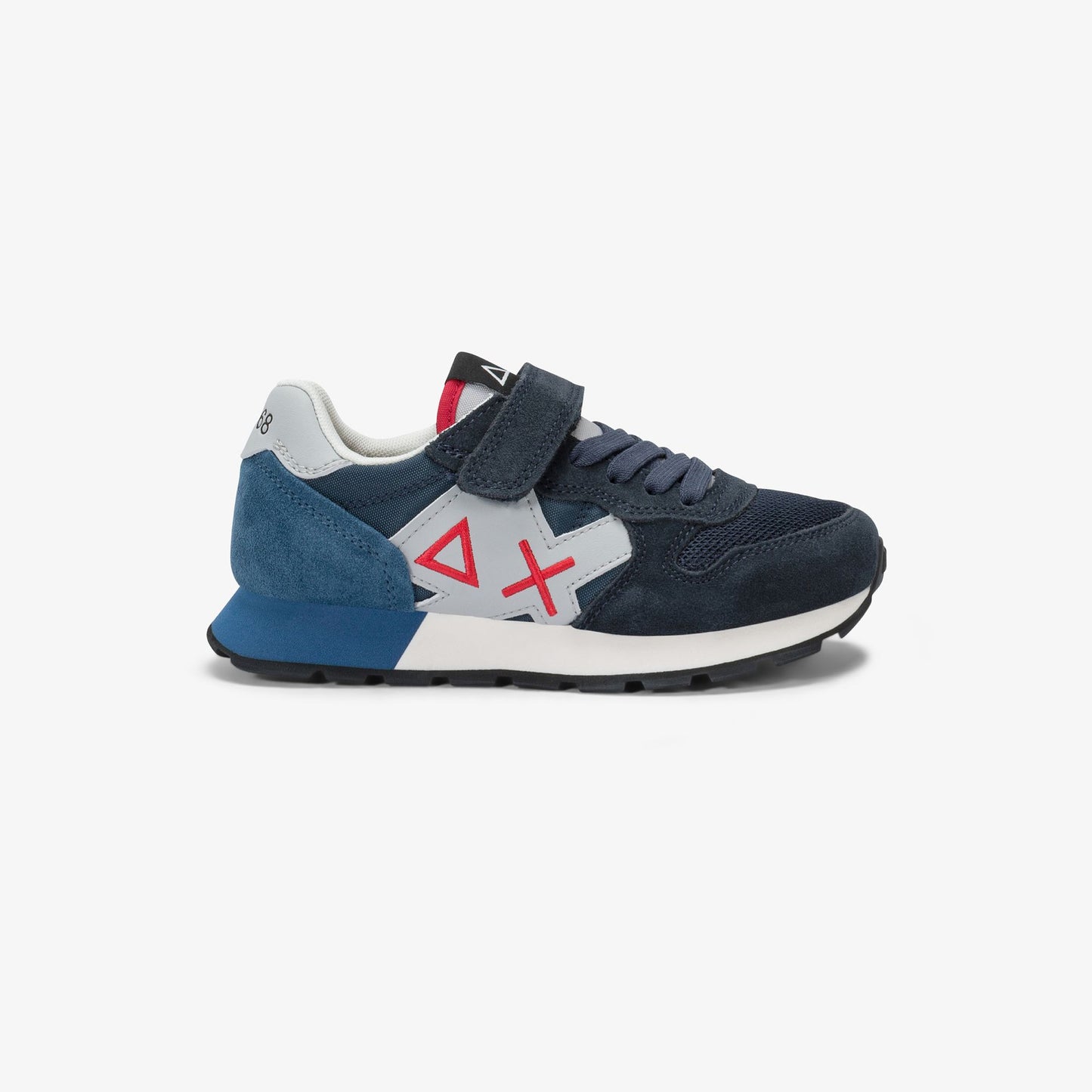 Sneaker Boy's Jaki Solid in nylon e suede blu navy