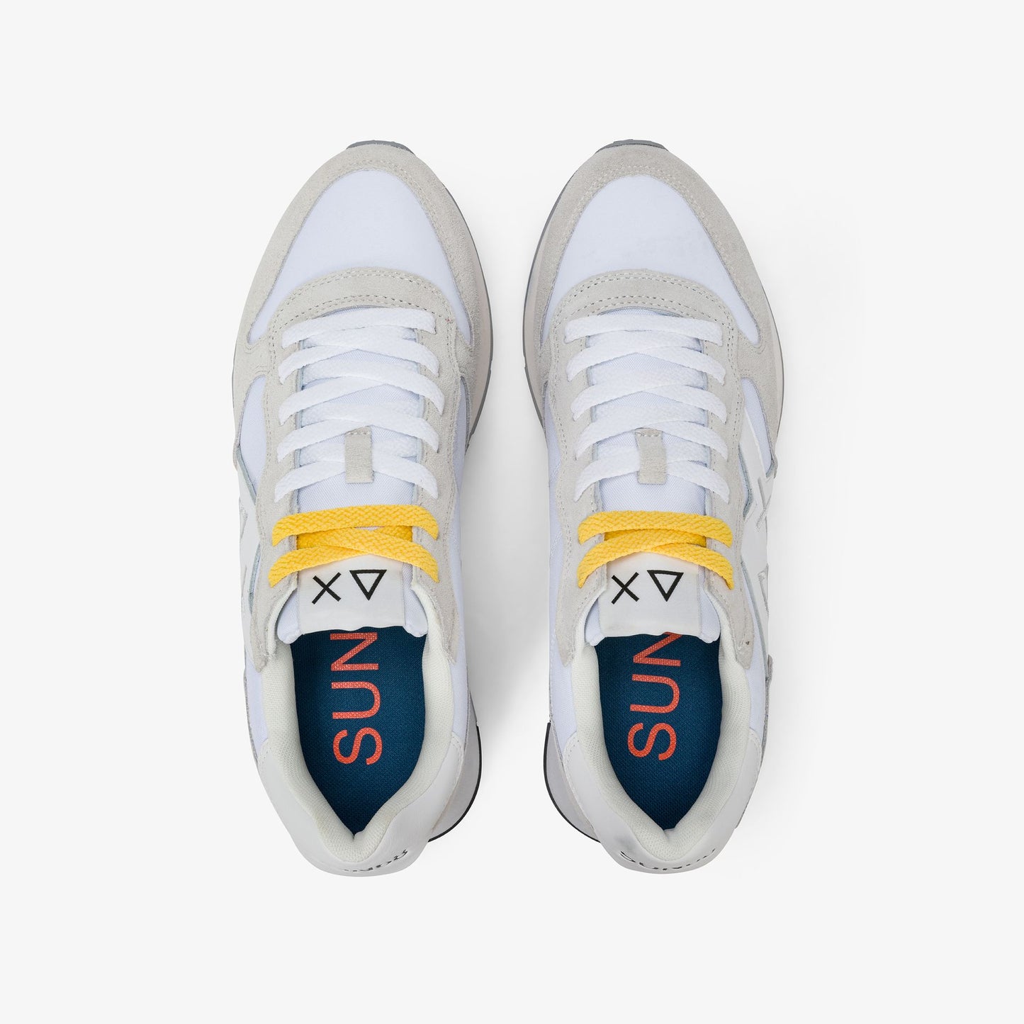 Sneaker Jaki Bicolor in nylon e suede bianco/bianco