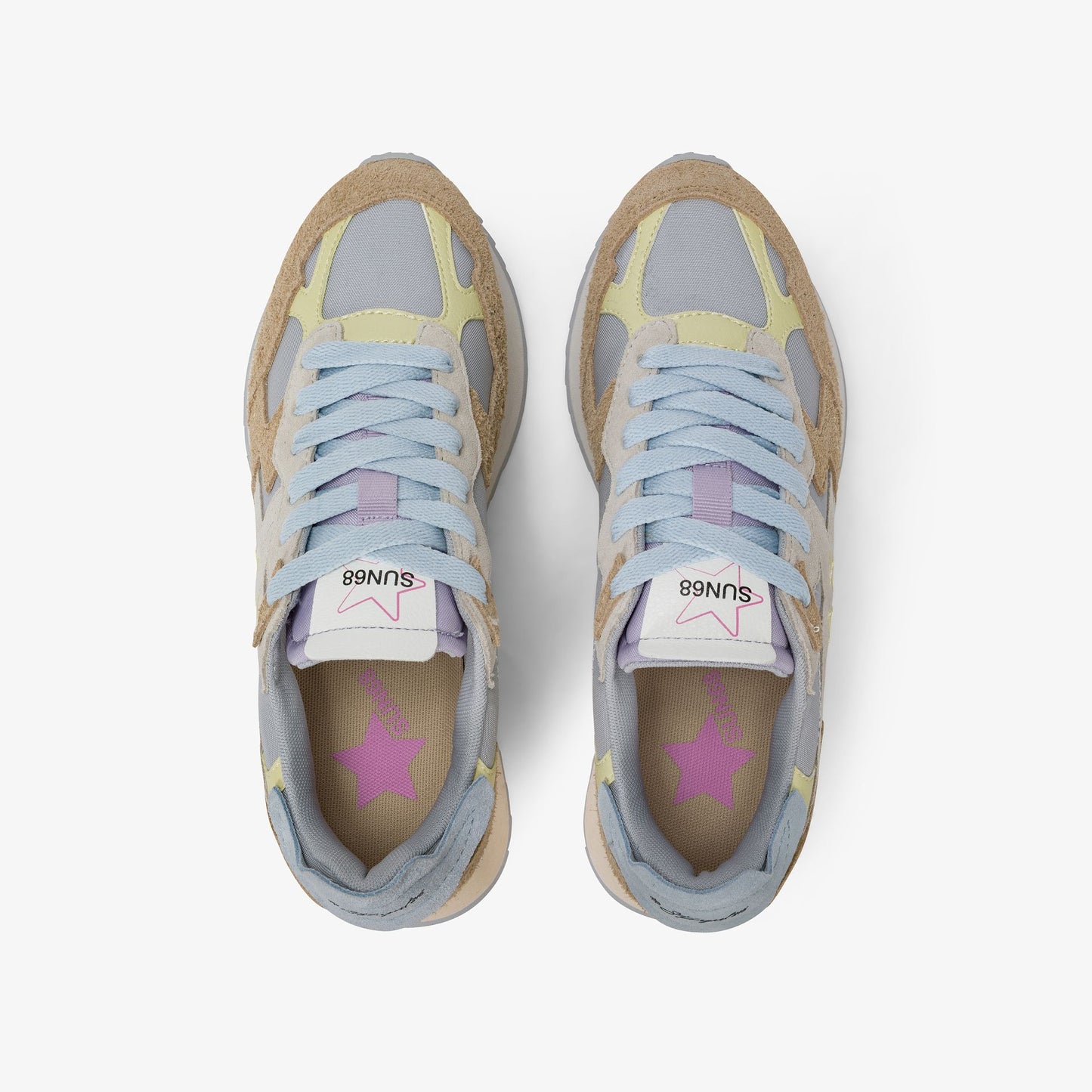 Sneaker Stargirl Multicolor in suede e nylon grigio chiaro