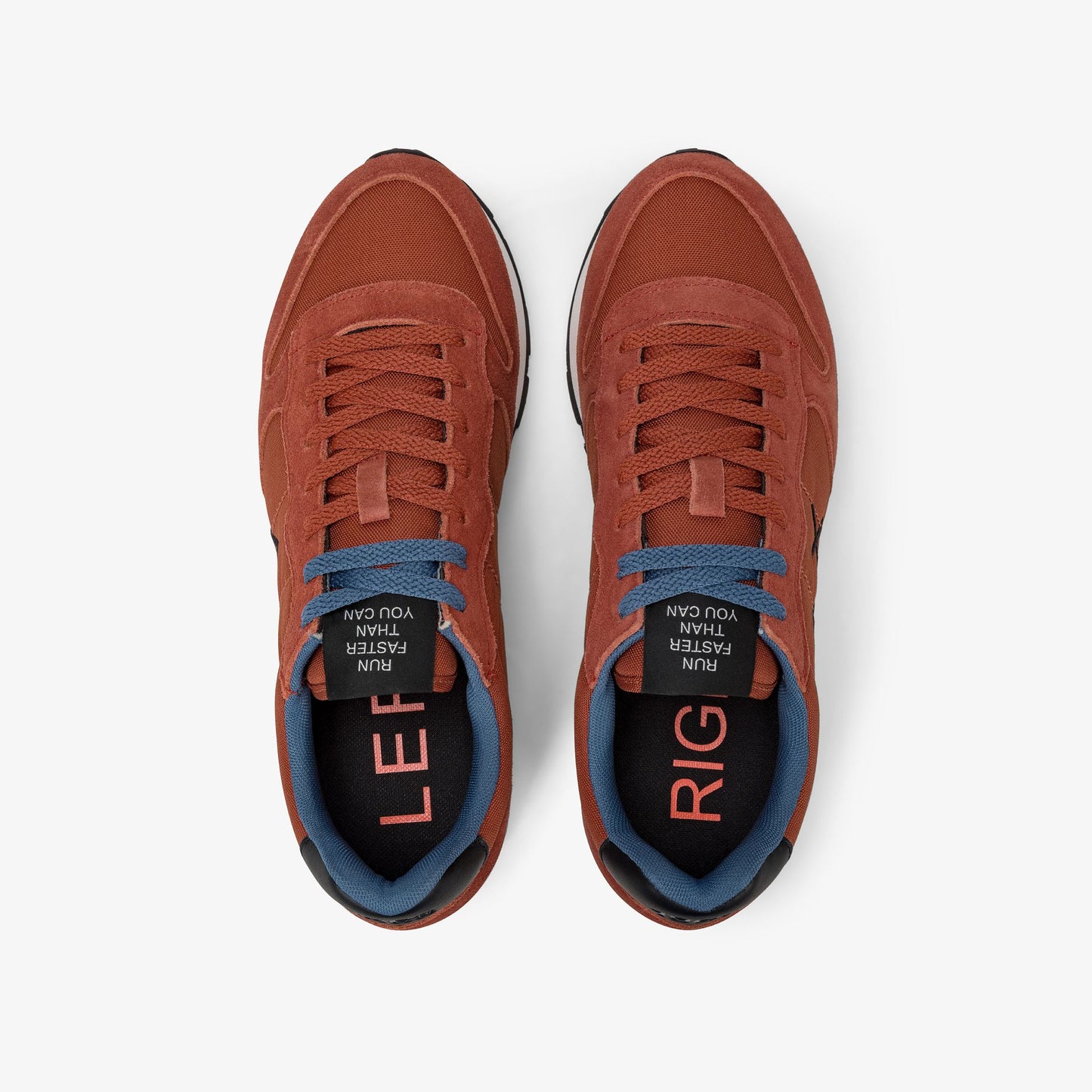 Sneaker Tom in nylon e suede rust
