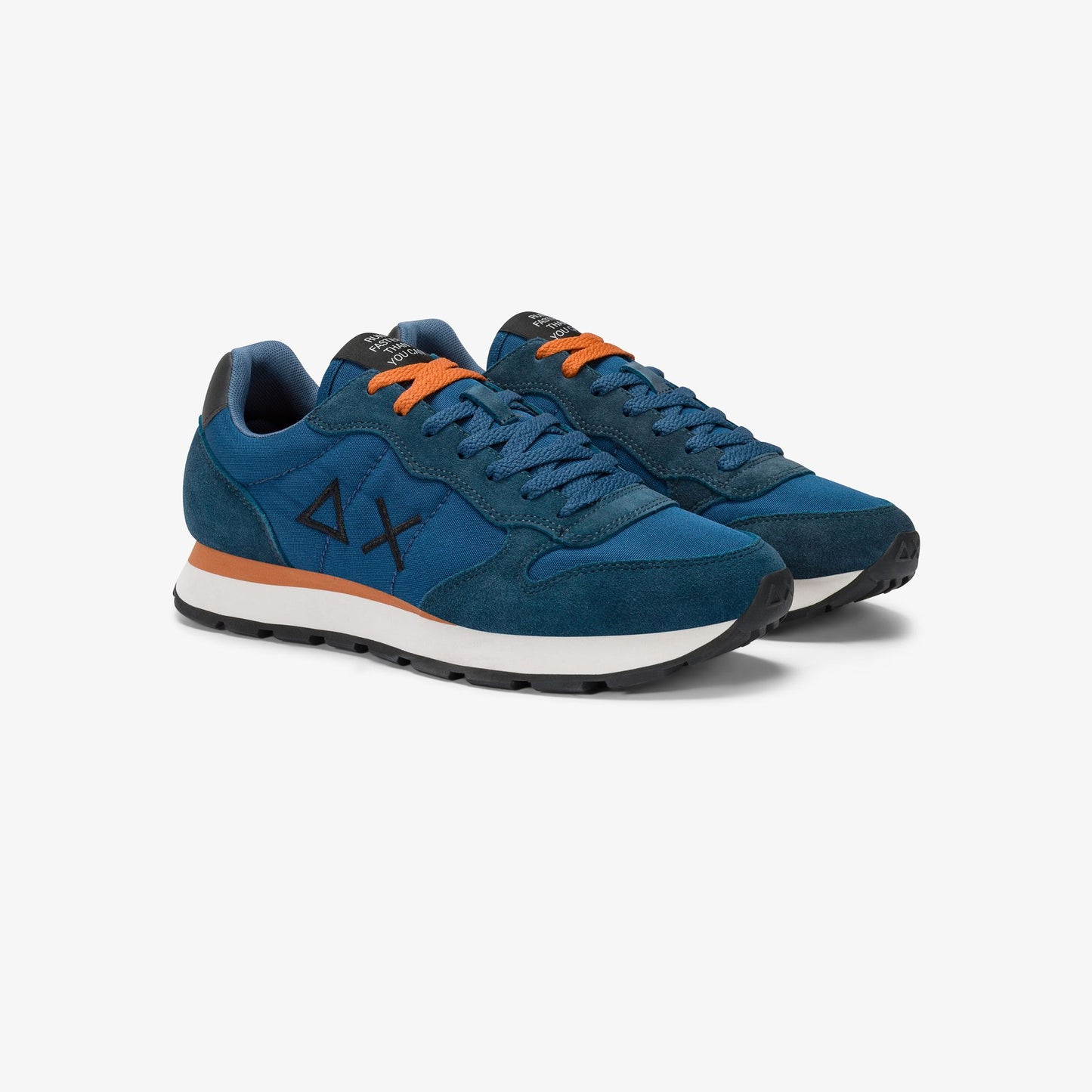 Sneaker Tom in nylon e suede petrolio