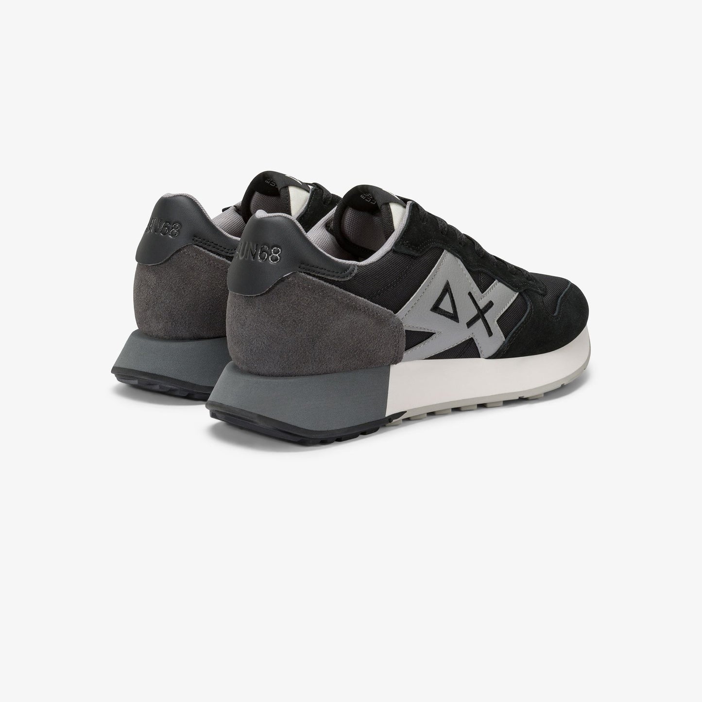 Sneaker Jaki Solid in nylon e suede nero