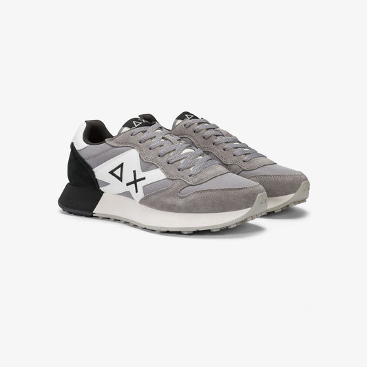Sneaker Jaki Solid in nylon e suede grigio medio