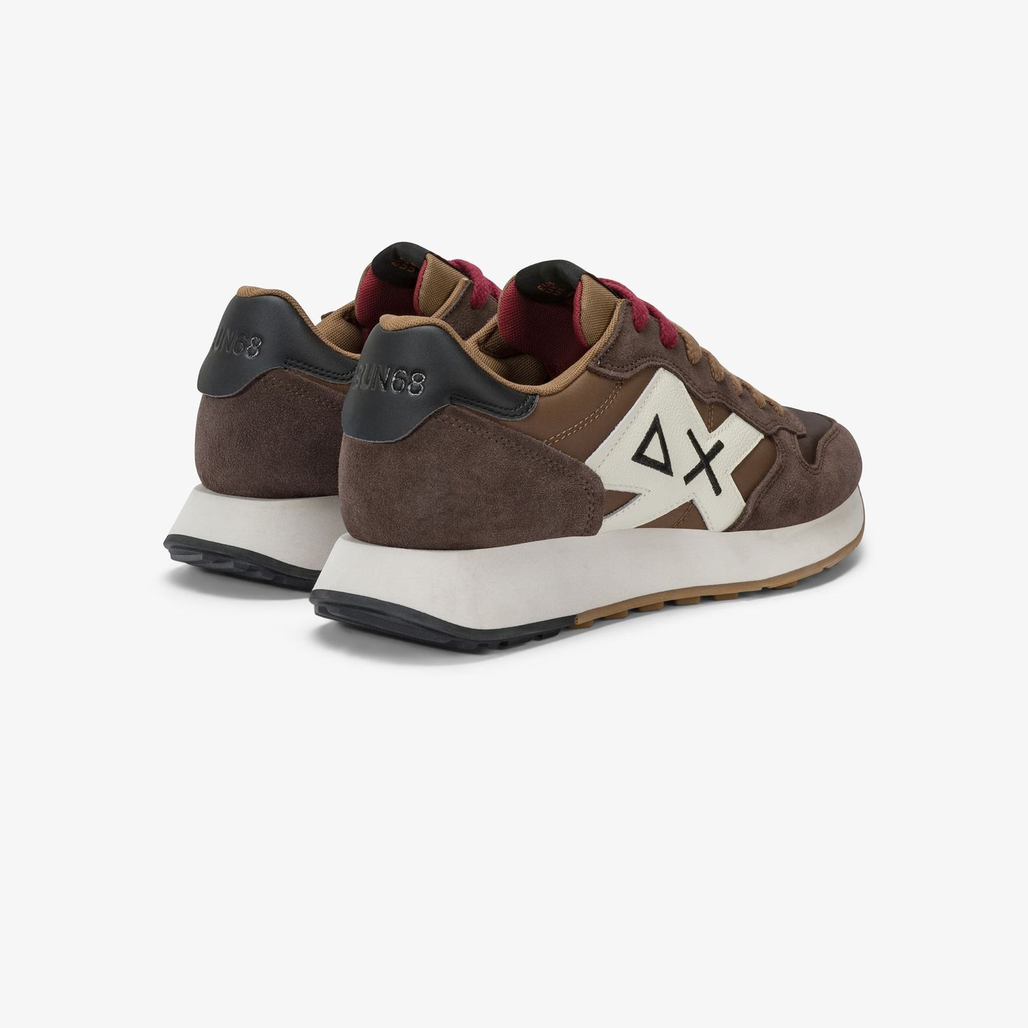 Sneaker Jaki Bicolor in nylon e suede marrone