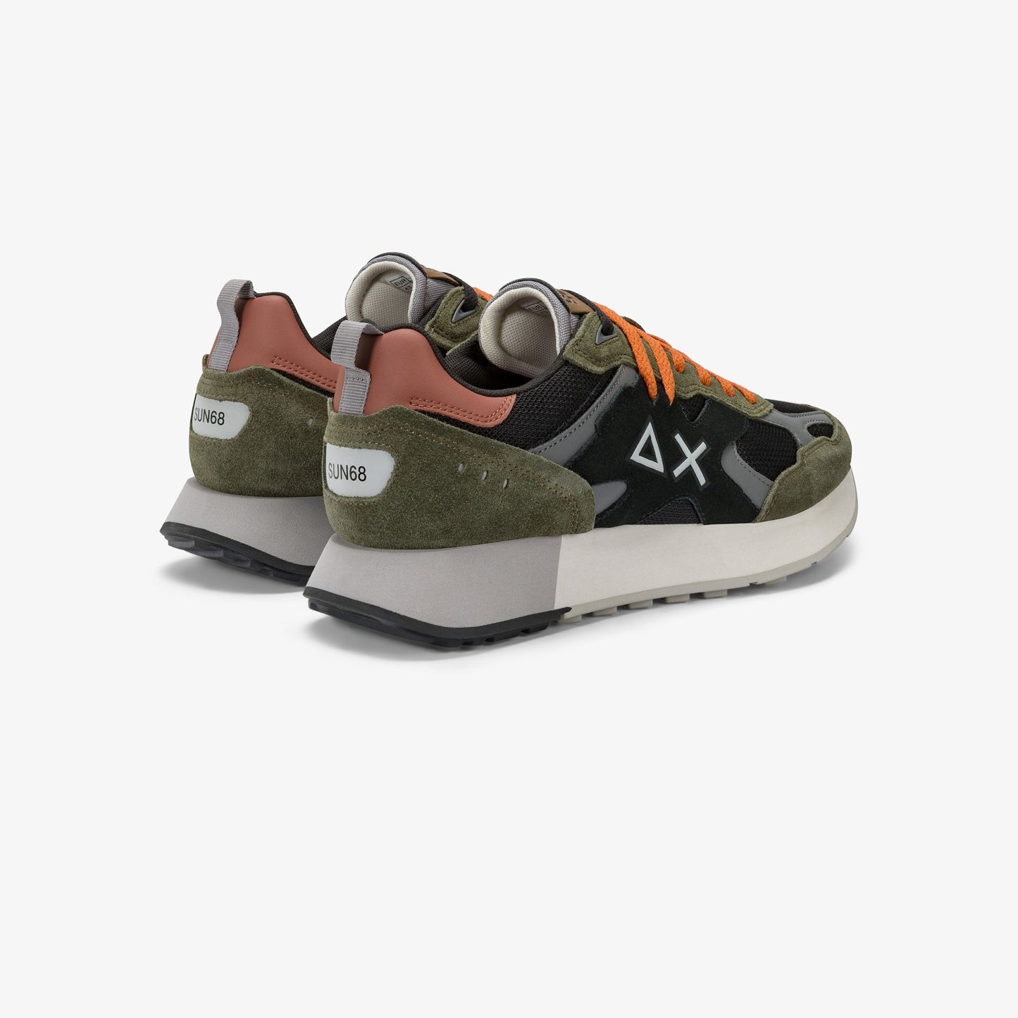 Sneaker Jaki Outdoor in mesh e suede militare scuro