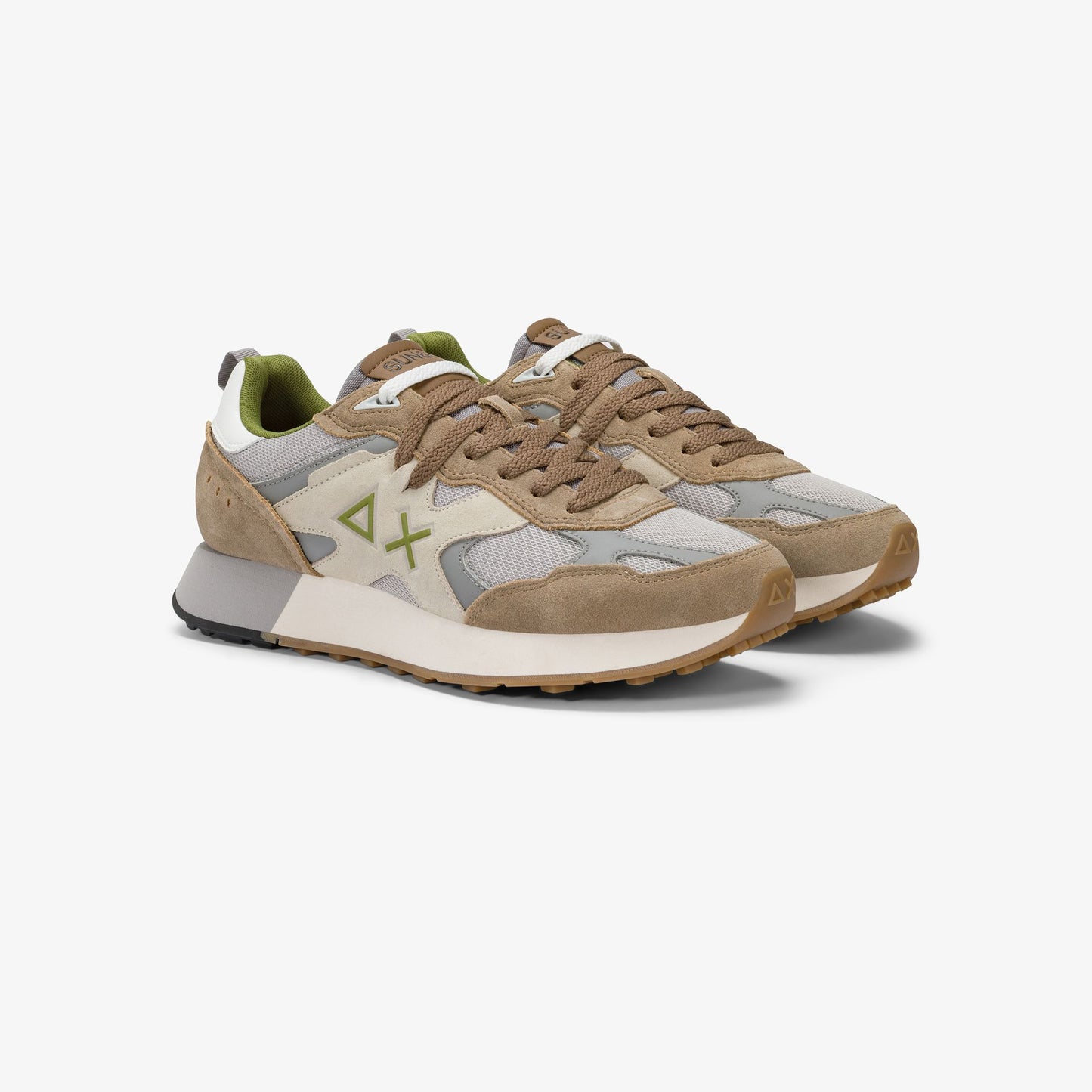 Sneaker Jaki Outdoor in mesh e suede beige scuro