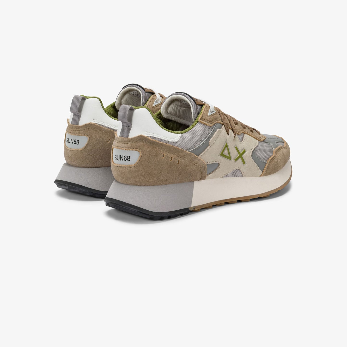 Sneaker Jaki Outdoor in mesh e suede beige scuro