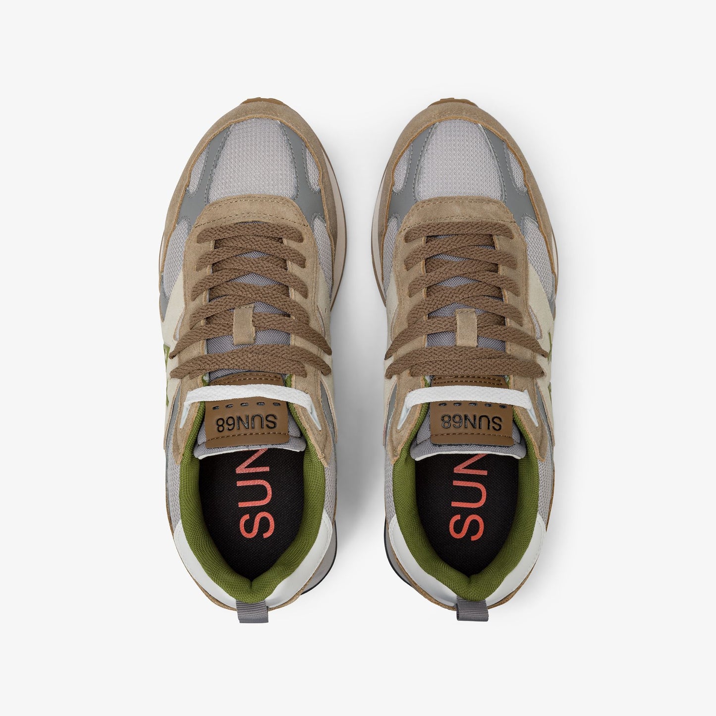 Sneaker Jaki Outdoor in mesh e suede beige scuro