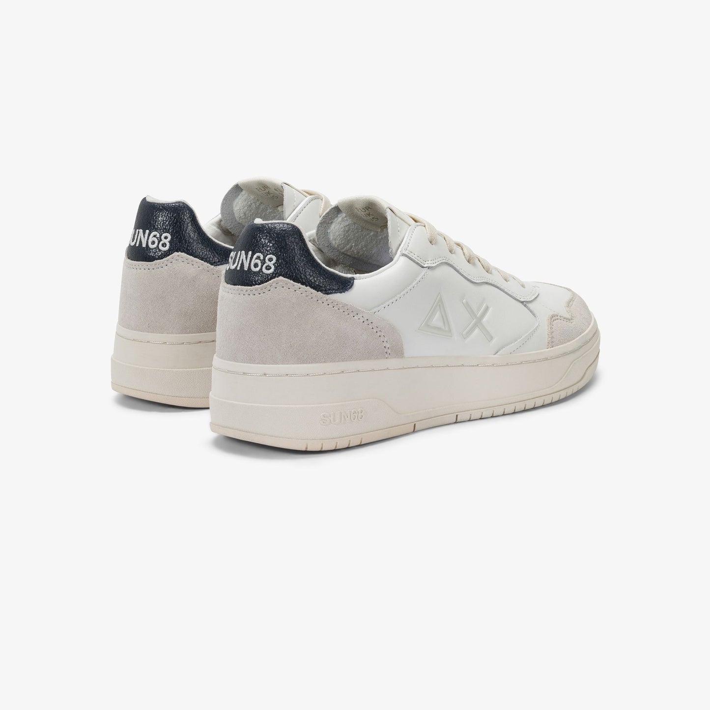 Sneaker Big Basket in pelle navy blue