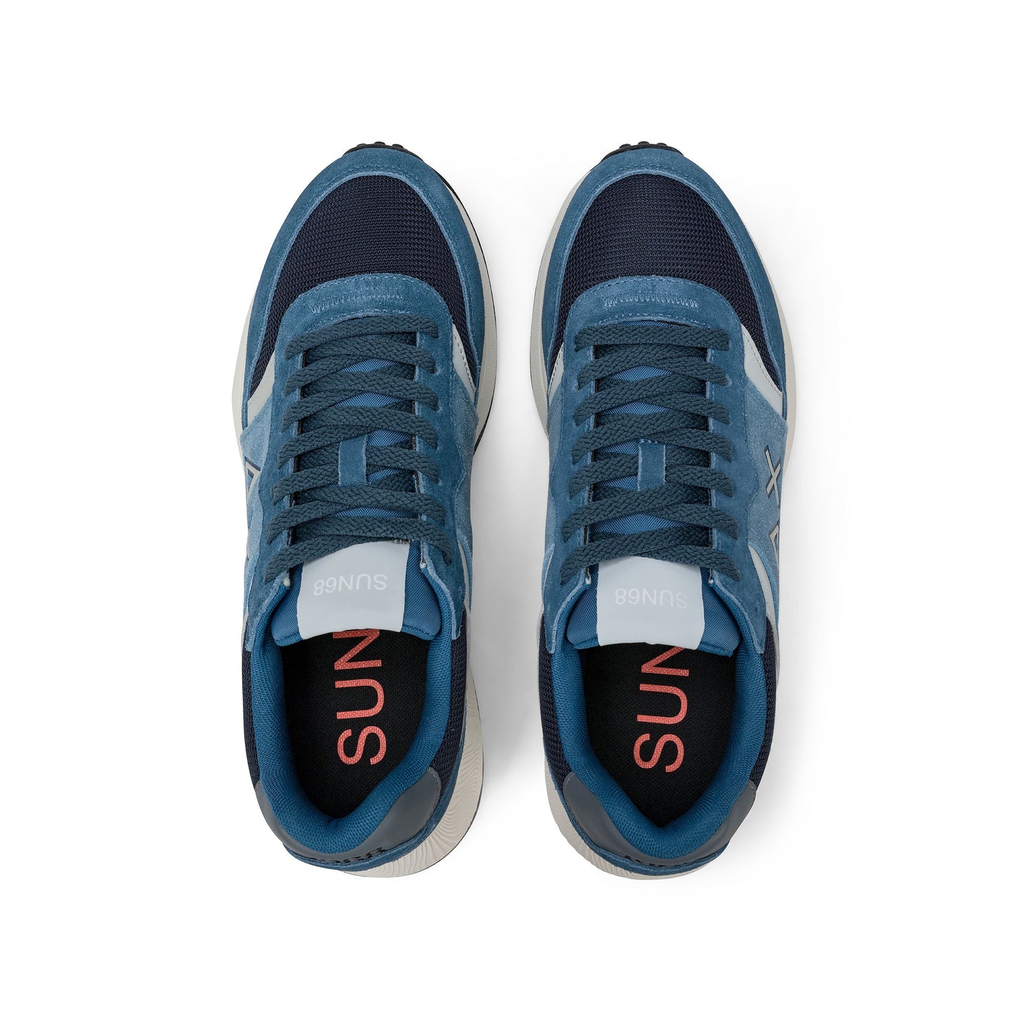 Sneaker Sun Daddy in suede e nylon avio scuro