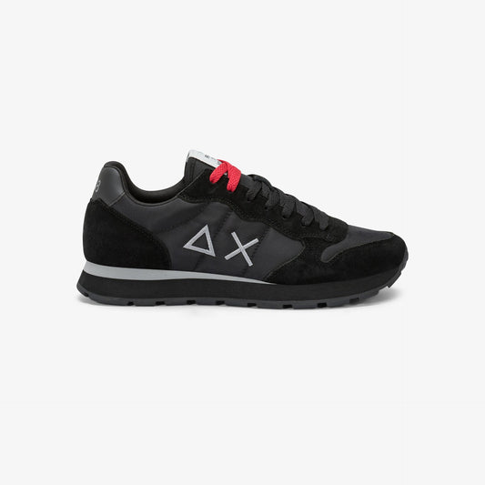 Sneaker Tom in nylon e suede nero/nero inchiostro