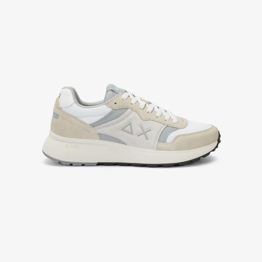 Sneaker Sun Daddy in suede e nylon bianco