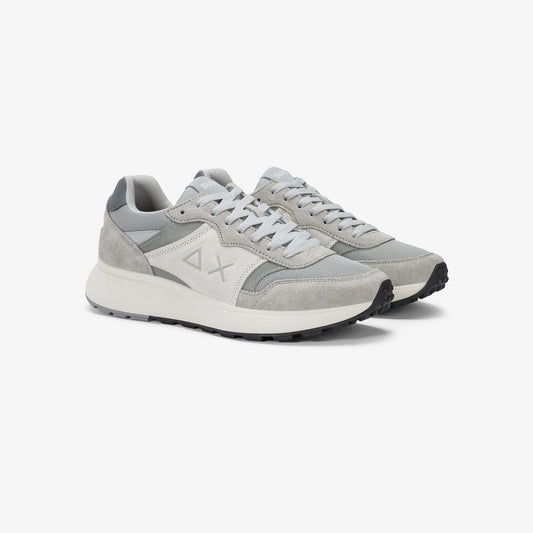 Sneaker Sun Daddy in suede e nylon grigio chiaro