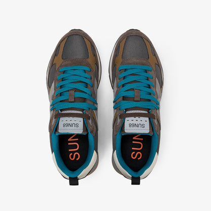 Sneaker Jaki Outdoor in suede e nylon marrone