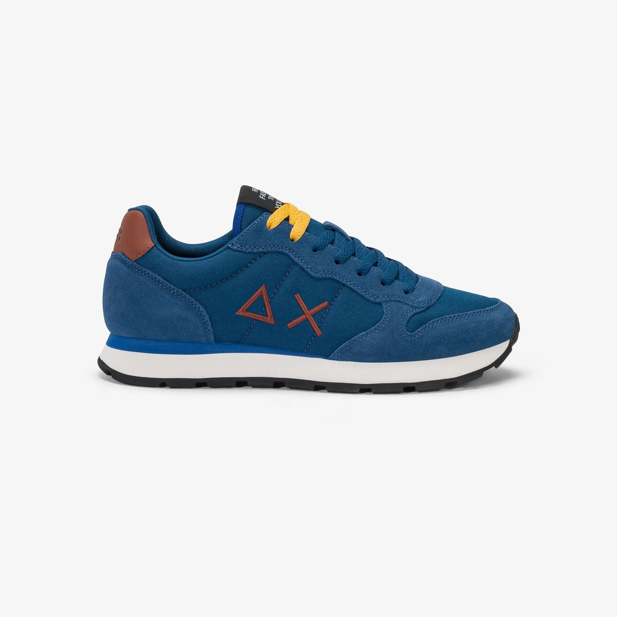 Sneaker Tom in nylon e suede blu petrolio