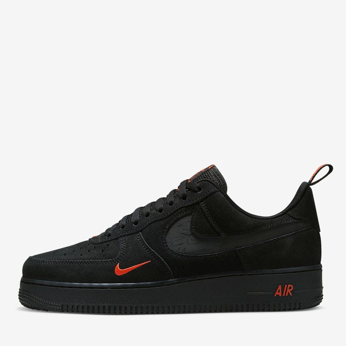 Air Force 1 07 LV8 Reflective Swoosh Black Crimson Urban Style Shop