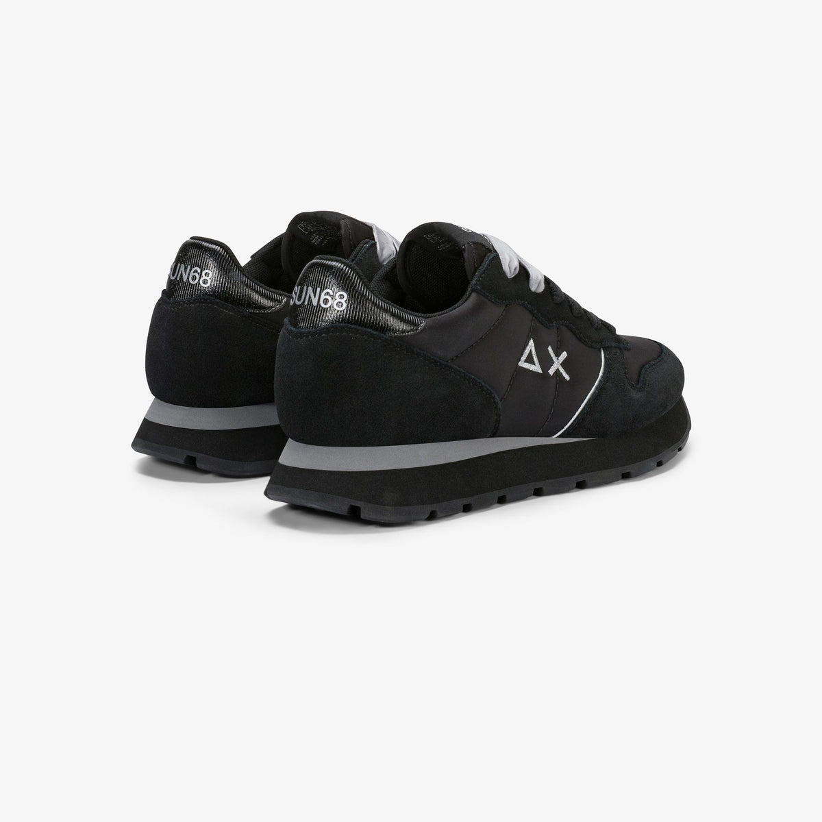 Sneaker Ally Gold Silver in suede e nylon nero/grigio medio
