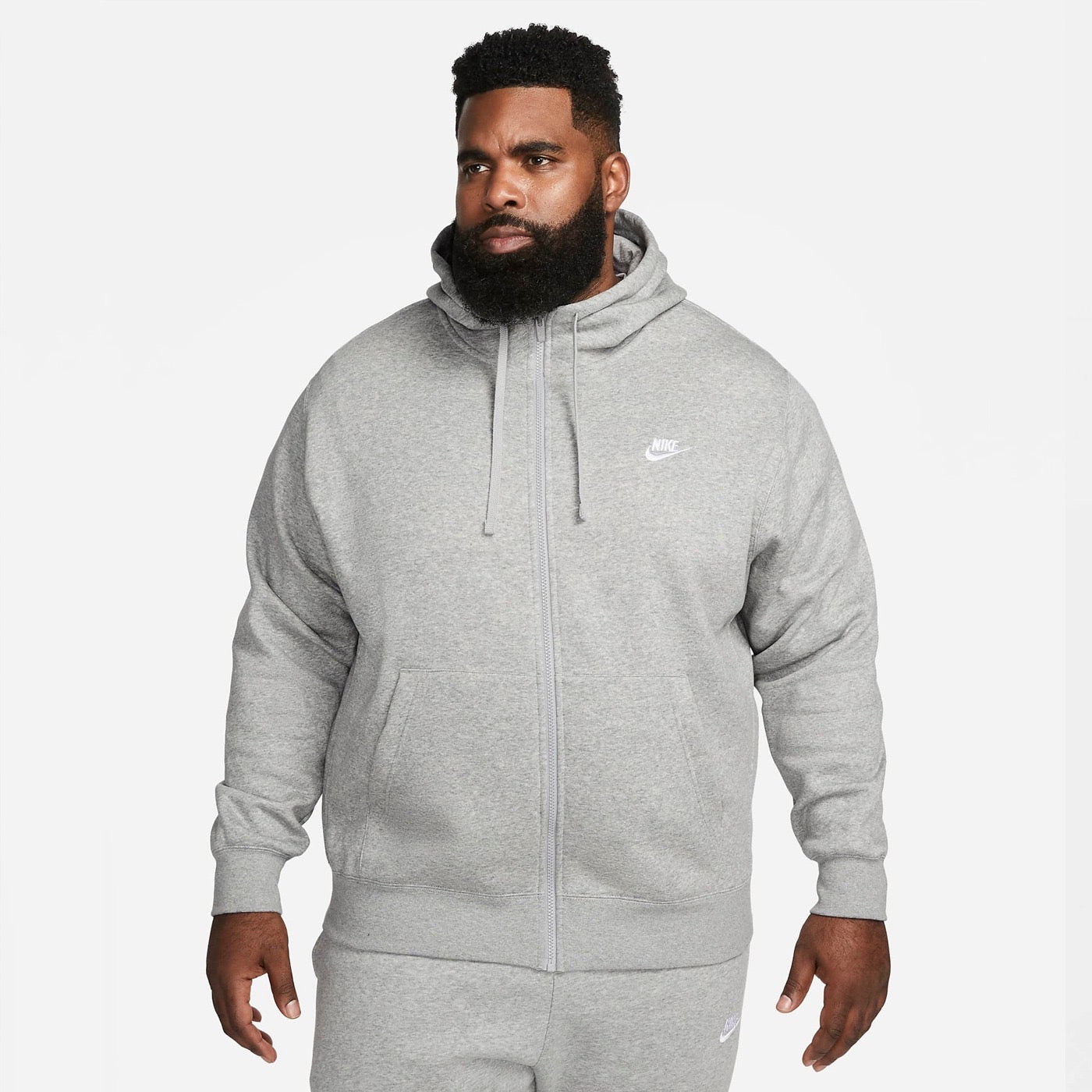 Sportswear Club Fleece Zip Hoodie Grey