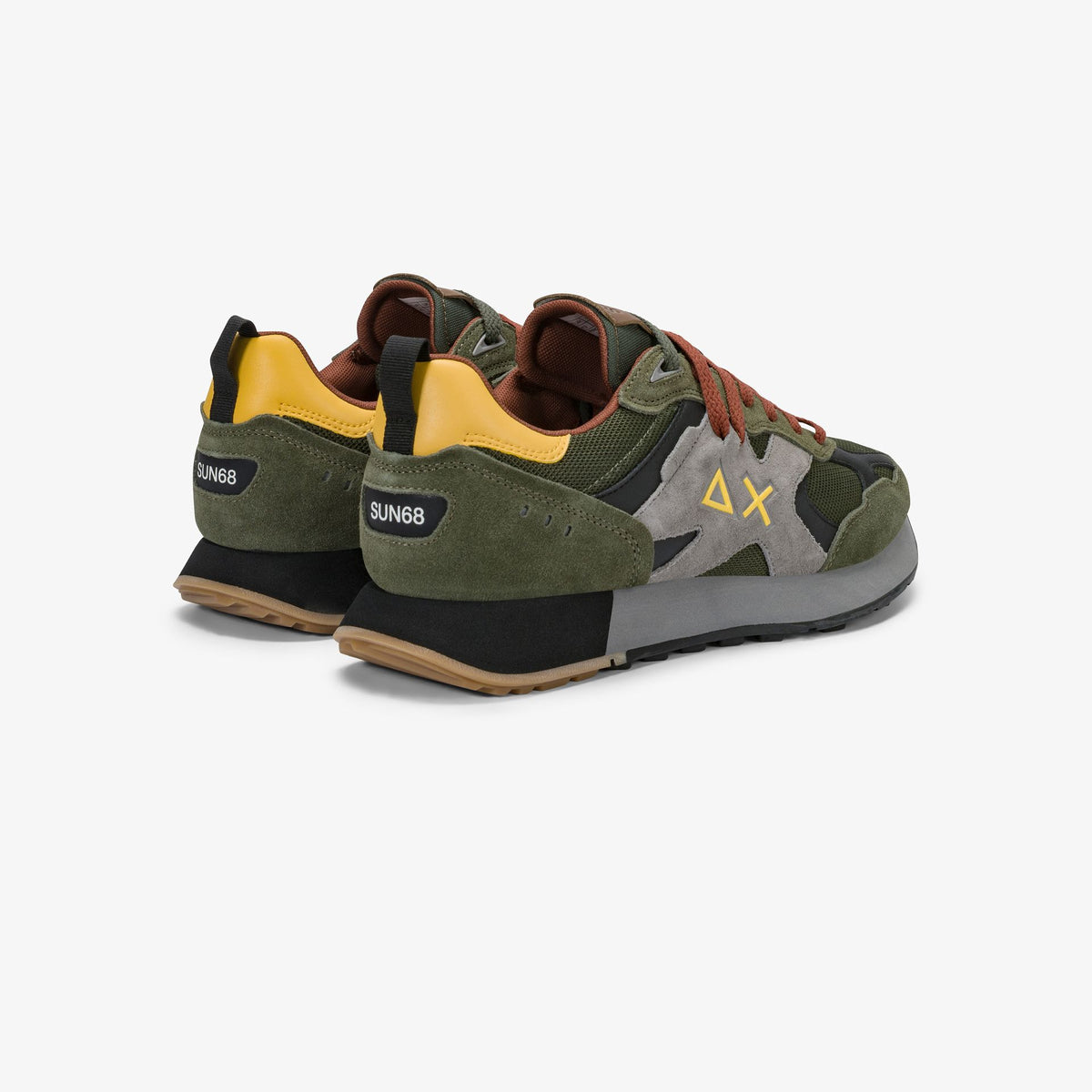 Sneaker Jaki Outdoor in suede e nylon verde militare scuro