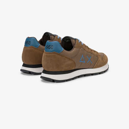 Sneaker Tom in nylon e suede marrone volpe