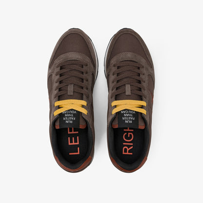 Sneaker Tom in nylon e suede marrone
