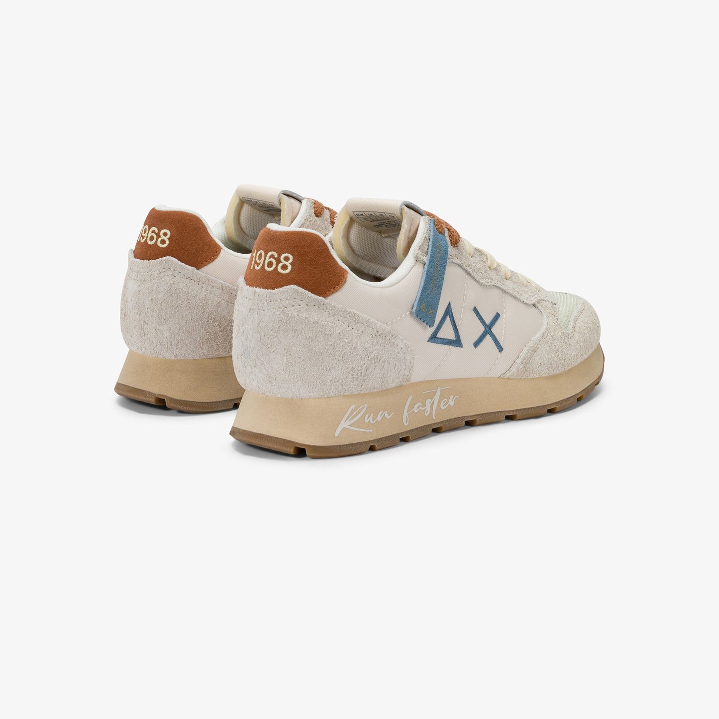 Sneaker Tom Vintage in nylon e suede bianco panna (LIMITED EDITION)