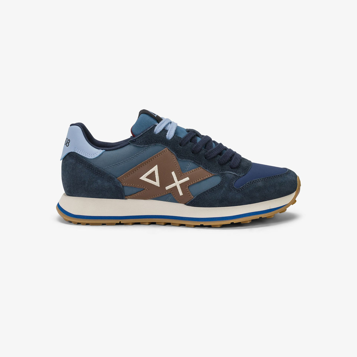 Sneaker Jaki 2.0 Bicolor in suede e nylon navy blue