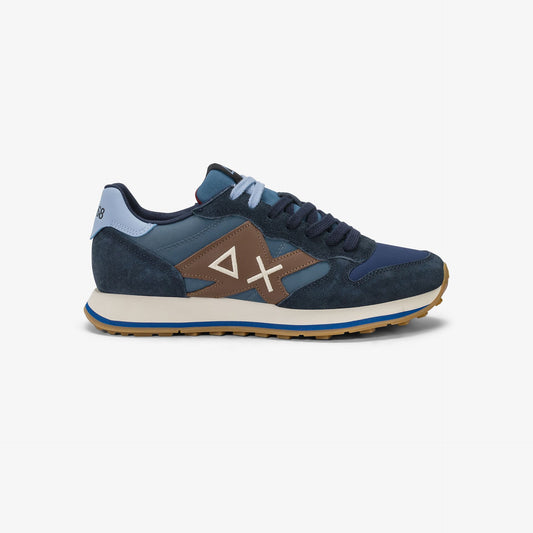 Sneaker Jaki 2.0 Bicolor in suede e nylon navy blue