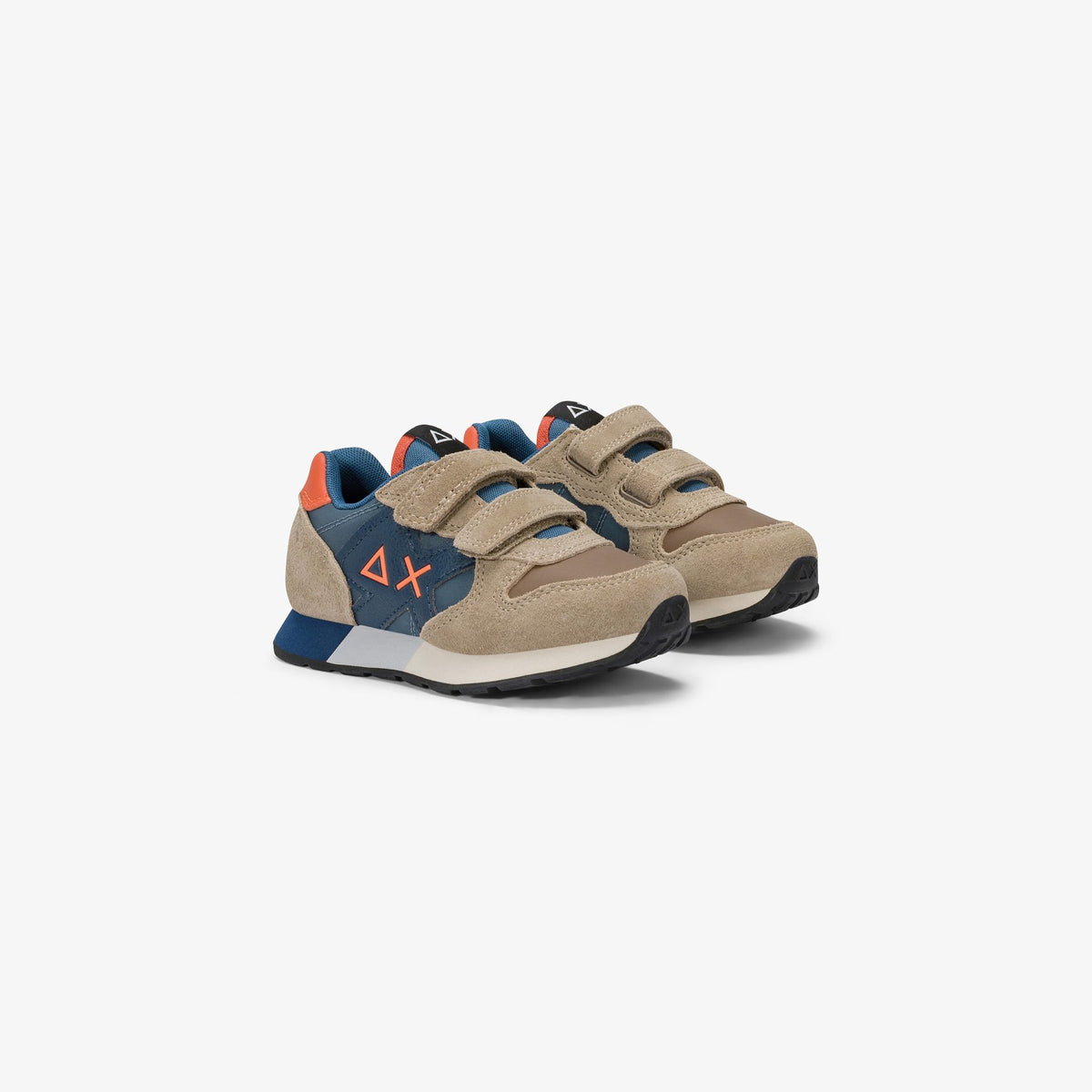 Sneaker Boy's Jaki Bicolor in nylon e suede beige scuro