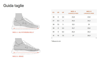 Sneaker Stargirl Multicolor in suede e nylon bianco panna