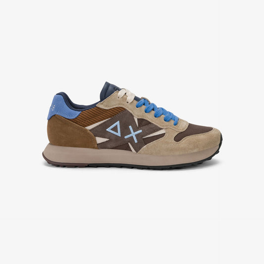 Sneaker Jaki Winter in suede e nylon marrone volpe