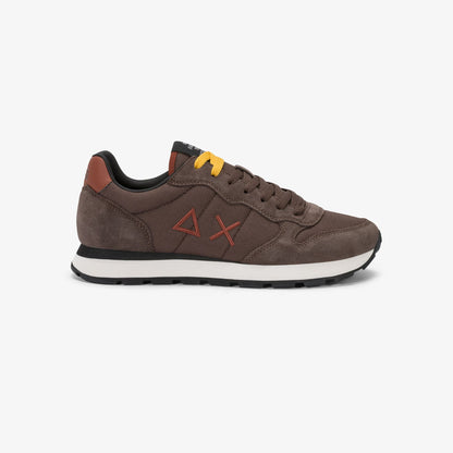 Sneaker Tom in nylon e suede marrone