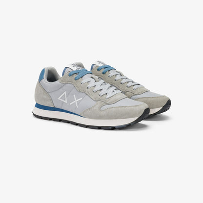 Sneaker Tom in nylon e suede grigio chiaro