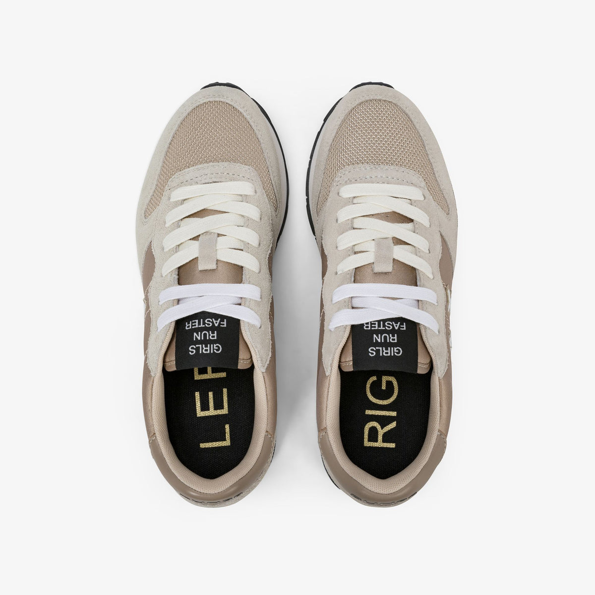 Sneaker New Bright in nylon e suede oro