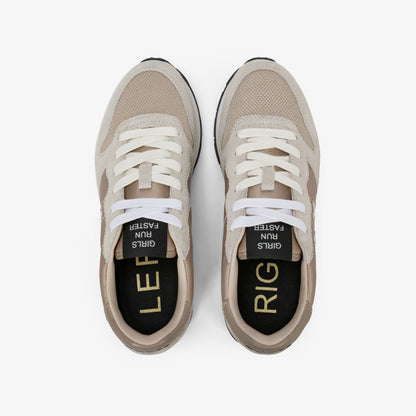 Sneaker New Bright in nylon e suede oro