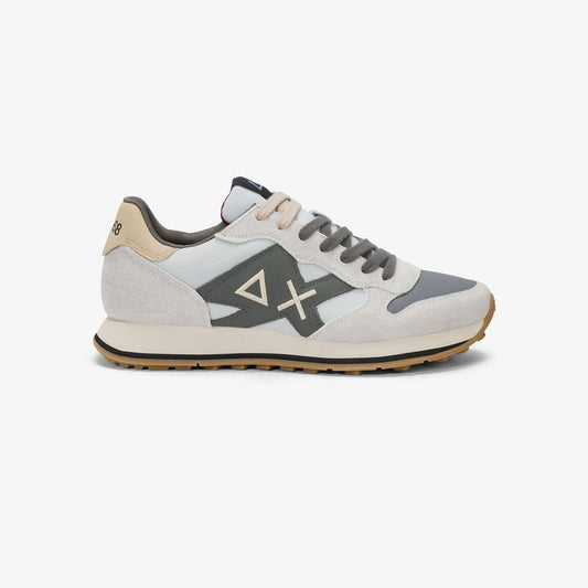 Sneaker Jaki 2.0 Bicolor in suede e nylon grigio ostrica