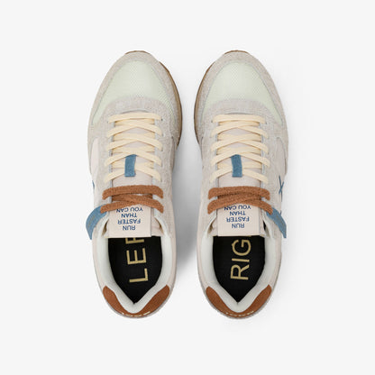 Sneaker Tom Vintage in nylon e suede bianco panna (LIMITED EDITION)